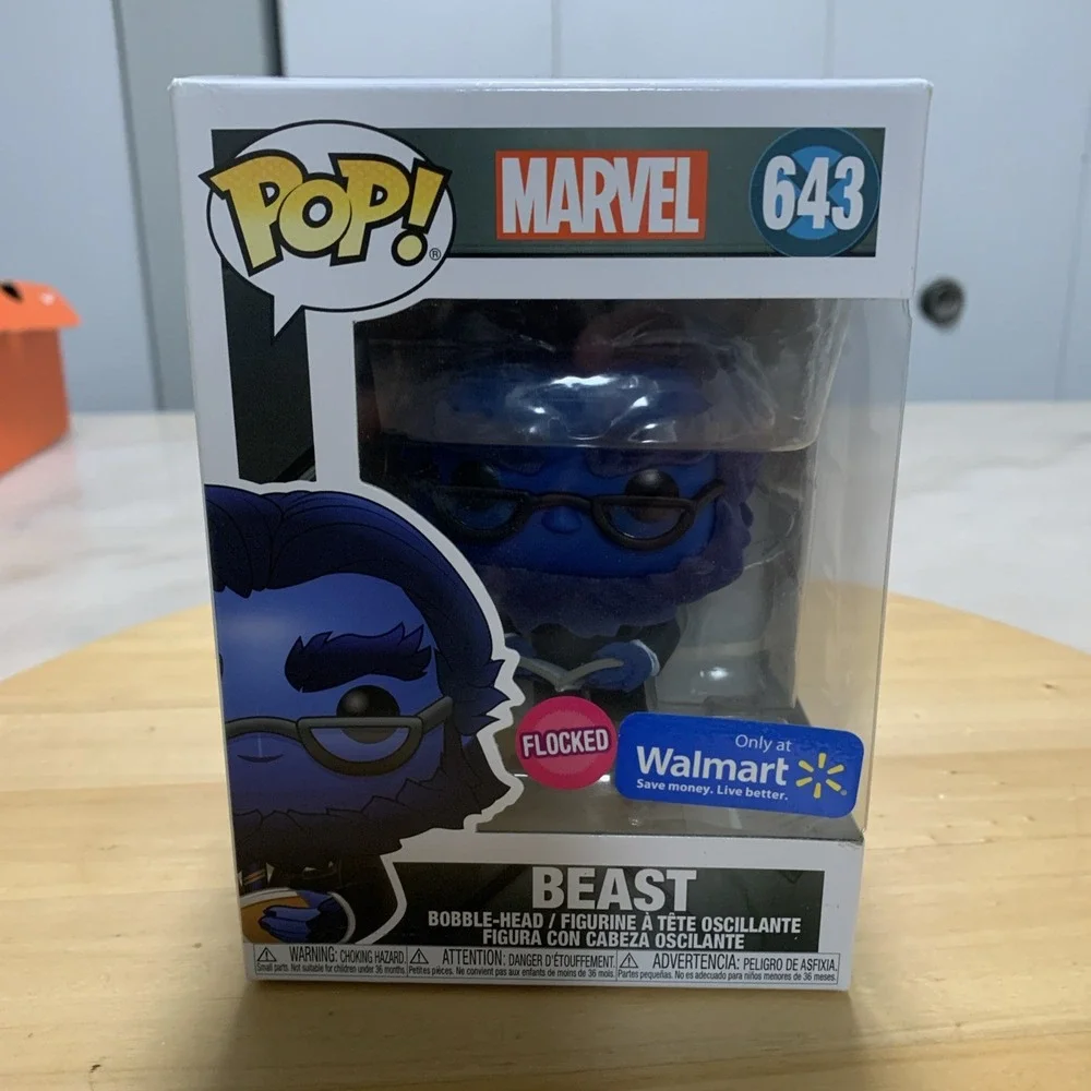 Funko Pop! Vinyl: Marvel - Beast (Flocked) - Walmart (Exclusive) #643